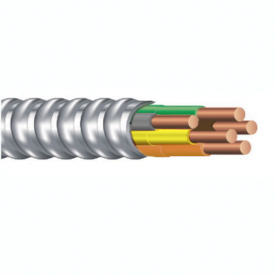 10/4C Solid MC Cable, BRN/ORN/YEL/GRY/GRN Color Code